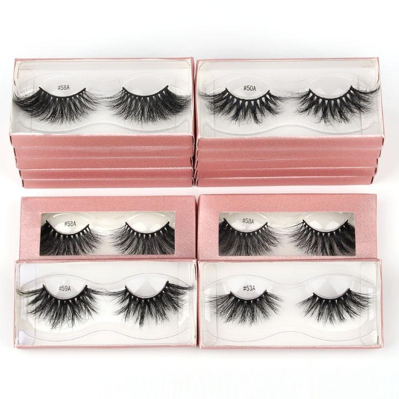 Lashes Mink 25mm 10/20/100 PCS Wholesale False Eyelashes 25mm Dramatic