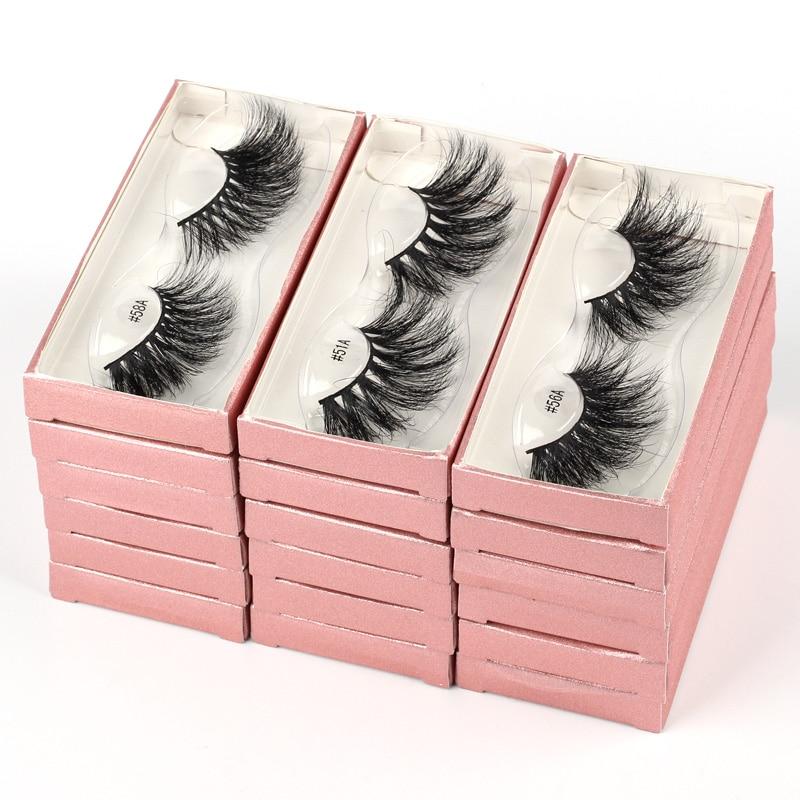 Lashes Mink 25mm 10/20/100 PCS Wholesale False Eyelashes 25mm Dramatic