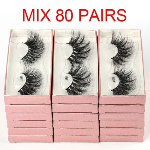 Lashes Mink 25mm 10/20/100 PCS Wholesale False Eyelashes 25mm Dramatic